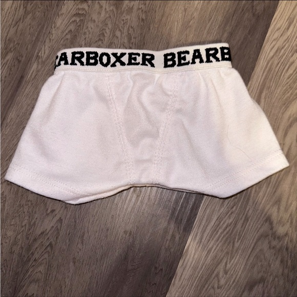 Build A Bear Workshop Bear Boxer Shorts BABW Bear Boxer Underwear White Undies - Picture 1 of 2